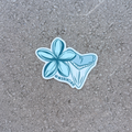 Shark tooth Plumeria Sticker